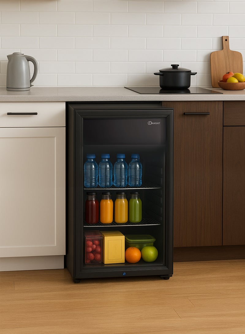 دانسات ثلاجة عرض - 3 أقدام - 85 لتر - ضوء داخلي - أسود - DAN230SC - Image 4