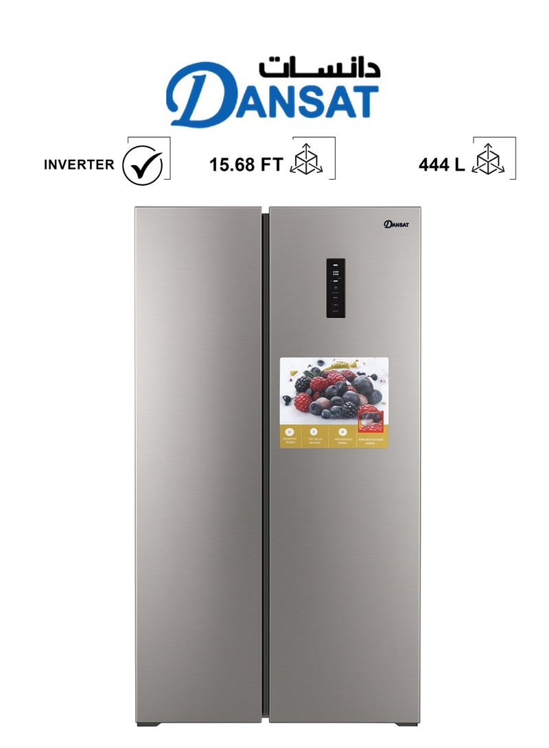 دانسات ثلاجة 15.68 قدم - بخار - فولاذ - 444 لتر - 15.60 قدم مكعب - DAN1568NF - Image 1
