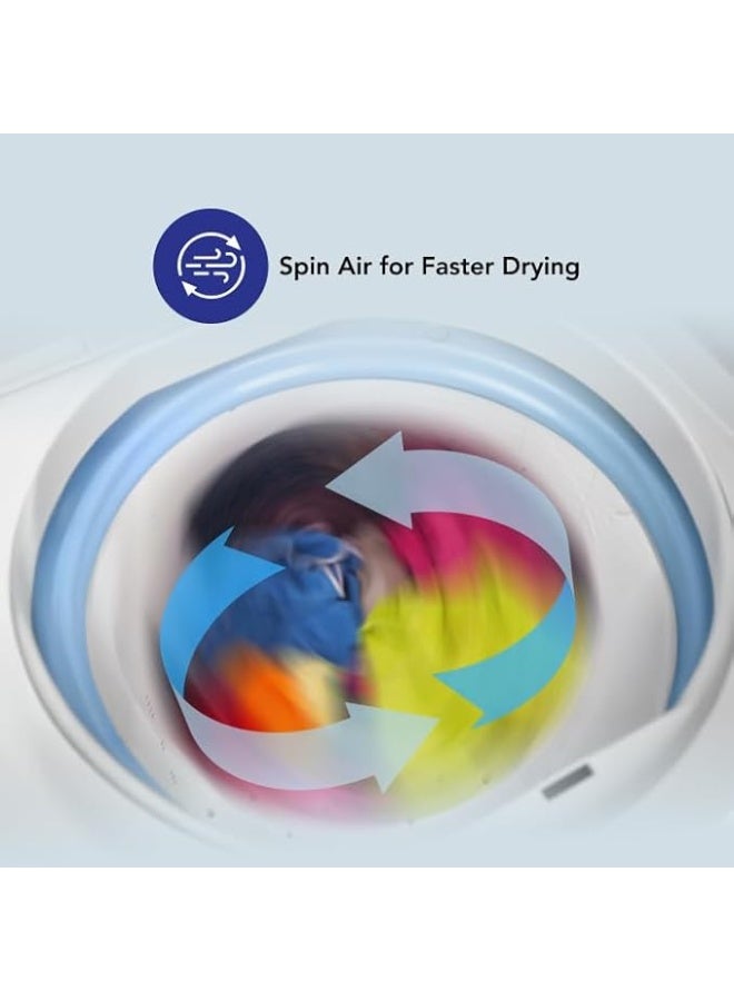 Super General 18 Kg Twin Tub Semi Automatic Washing Machine , Lint Filter, Spin Dry, Rust-Proof, Heavy-Duty Motor SGW1800 Light Grey Green - Image 5