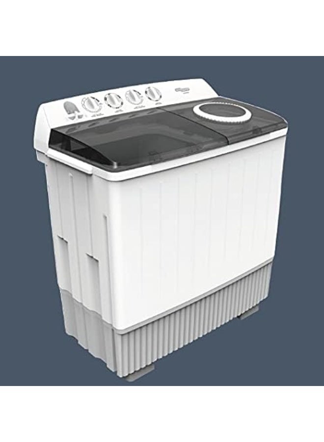 Super General 20 kg Twin-tub Semi-Automatic Washing Machine, efficient Top-Load Washer with Lint Filter, Spin-Dry SGW2056 White/Black - Image 2