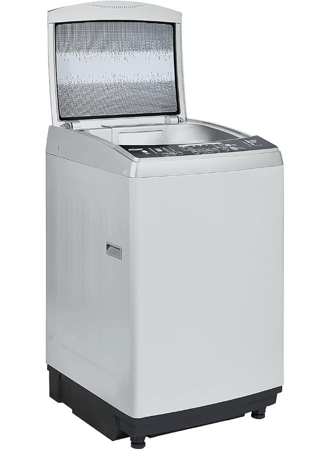 سوبر جنرال غسالة ملابس أوتوماتيكية بالكامل من سوبر جنرال سعة 9 كجم، 8 برامج، تجفيف بالطرد المركزي، غسالة تحميل علوي فعالة مع قفل للأطفال، شاشة LED - Image 1