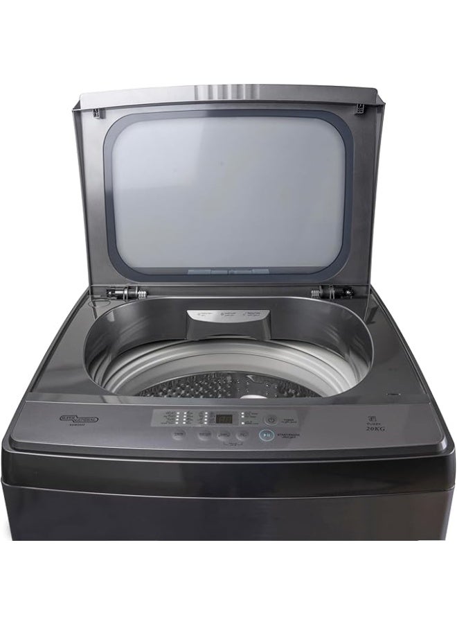 Super General 20 Kg Top Load Washing Machine , Power Off Memory, LED Display, Quick Wash, Child lock SGW2022 silver - Image 2