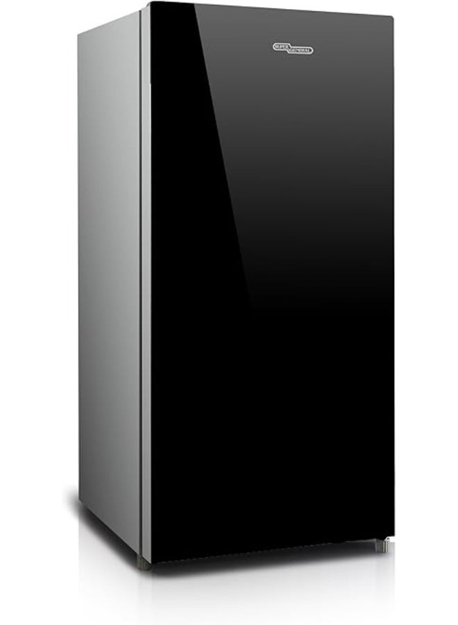سوبر جنرال ثلاجة بتصميم مدمج سعة 170 لتر، SGR186، أسود، ثلاجة مشروبات بباب مرآة، صندوق فريزر - Image 1