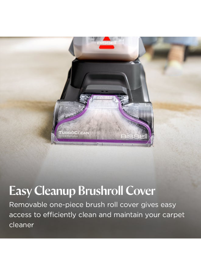 بيسيل TurboClean PowerBrush 4085K – جهاز تنظيف السجاد بفرشاة 4 صفوف، شفط قوي، خرطوم بطول 2.1م وأداة بقعة 10سم، مدمج، خفيف الوزن مع محلول Wash & Protect Pro | ضمان لمدة 2 سنة - Image 2