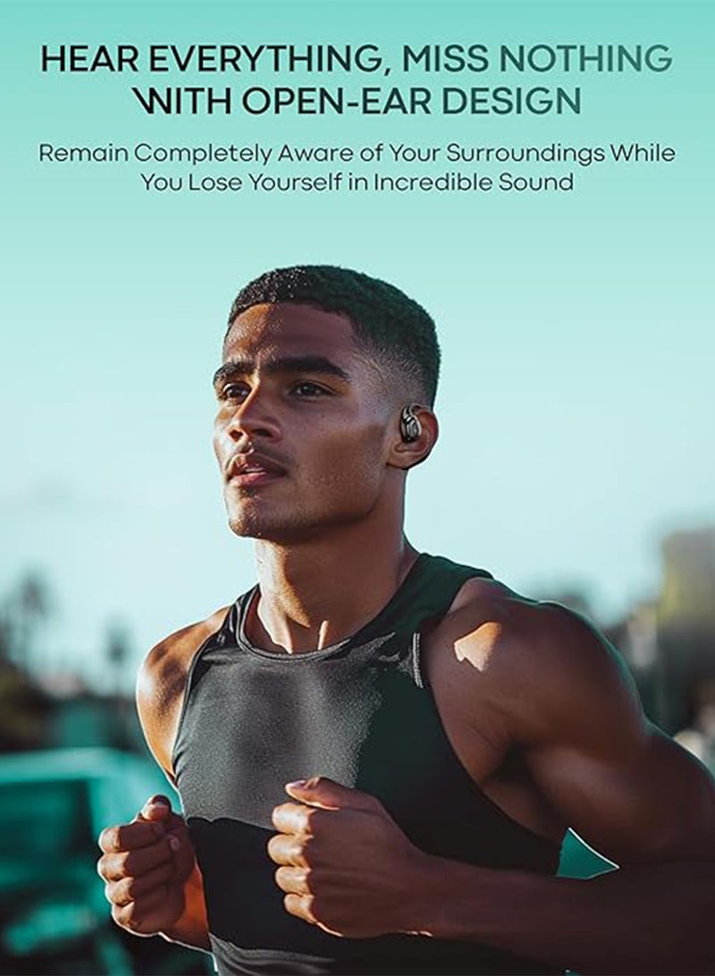 بوات سماعات أيردوبيس بروجير مفتوحة الأذن للرياضات الخارجية بتقنية توصيل الهواء، في الأذن، 4 ميكروفونات بتقنية الذكاء الاصطناعي، 100 ساعة تشغيل، محركات 15 مم، ملائمة آمنة، وضع الوحش مع زمن استجابة 40 مللي ثانية، شحن سريع - - Image 3