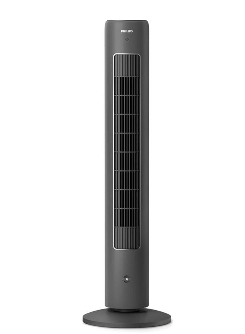 Philips Tower Fan 5000 Series 40W 3 Speeds Sleep Mode Armotherapy Diffuser Remote Controller Child Lock Slim Design Dark Grey  CX5535/11 CX5535/11 grey - Image 1