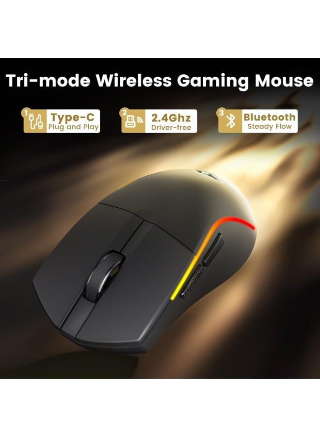 REDRAGON Tri-Mode Wireless Gaming Mouse M816-STD DEICIDE STANDARD , 24K DPI Ultra-Light Mouse Gaming, RGB, 6 Full Programmable Buttons Mice, Software Support, 200Hrs Long Battery Life for PC, Mac - Image 4
