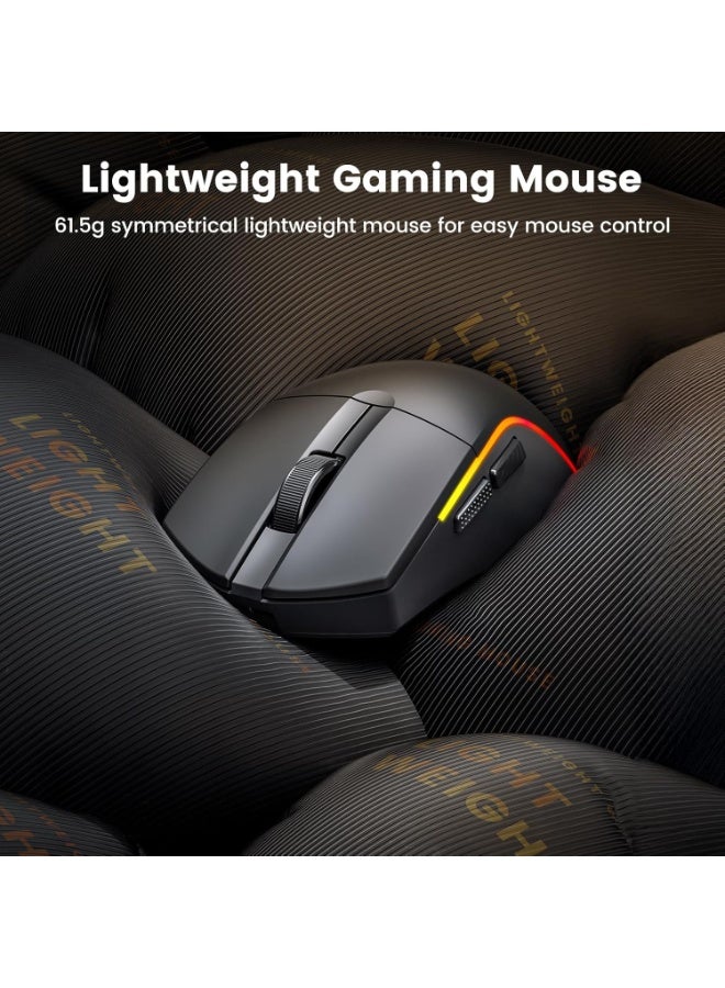 REDRAGON Tri-Mode Wireless Gaming Mouse M816-STD DEICIDE STANDARD , 24K DPI Ultra-Light Mouse Gaming, RGB, 6 Full Programmable Buttons Mice, Software Support, 200Hrs Long Battery Life for PC, Mac - Image 5