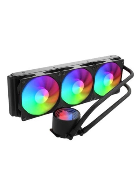 CCW-3013 ARGB 360 Liquid CPU Cooler, 360mm Radiator, 3x 120mm Fans, with PWM Control, Aluminum Heatsink, Copper Heatpipe, 2000 RPM Fan Speed, Black
