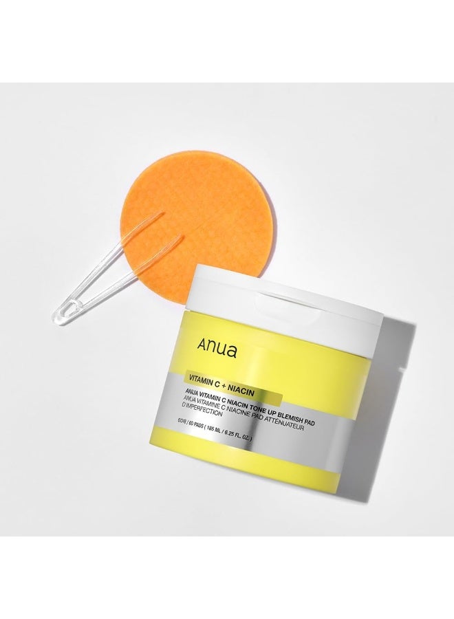 Anua Vitamin C Toning Up Blemish Pad – Brightening & Exfoliating Toner Pads with Niacinamide & Lemon Extract – Fights Dark Spots, Acne Scars, Uneven Tone – 60 Pads for Glowing Skin 185ml - Image 4
