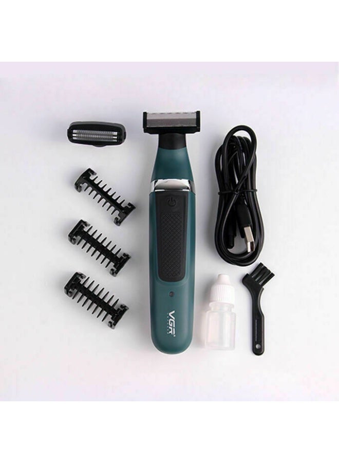 VGR Professional Rechargeable Waterproof Electric Shaver - V-393 green - Image 2
