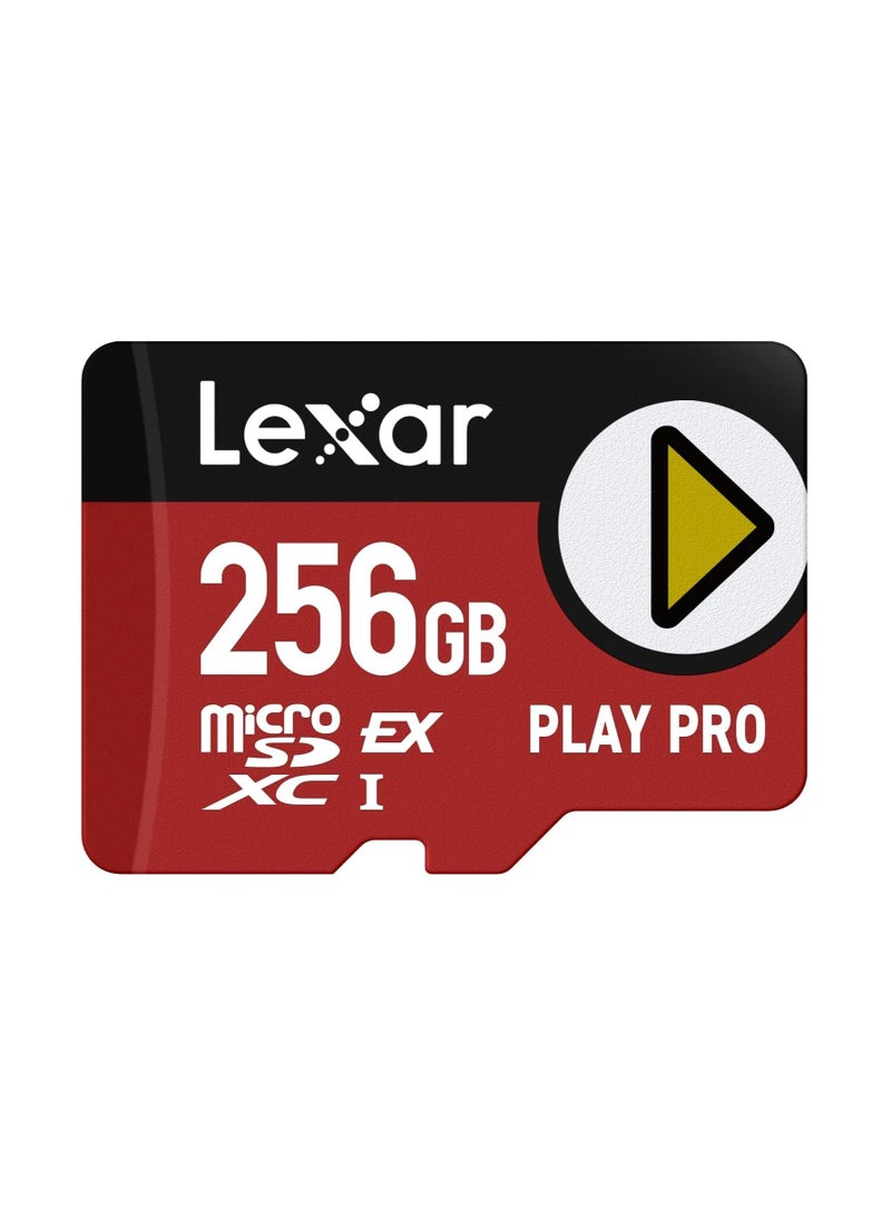Lexar PLAY PRO 256GB microSDXC UHS-I Memory Card – Up to 900MB/s Read, 600MB/s Write – C10, U3, V30, A1 – LMSXPS0256G-BNNNG 256 GB - Image 1