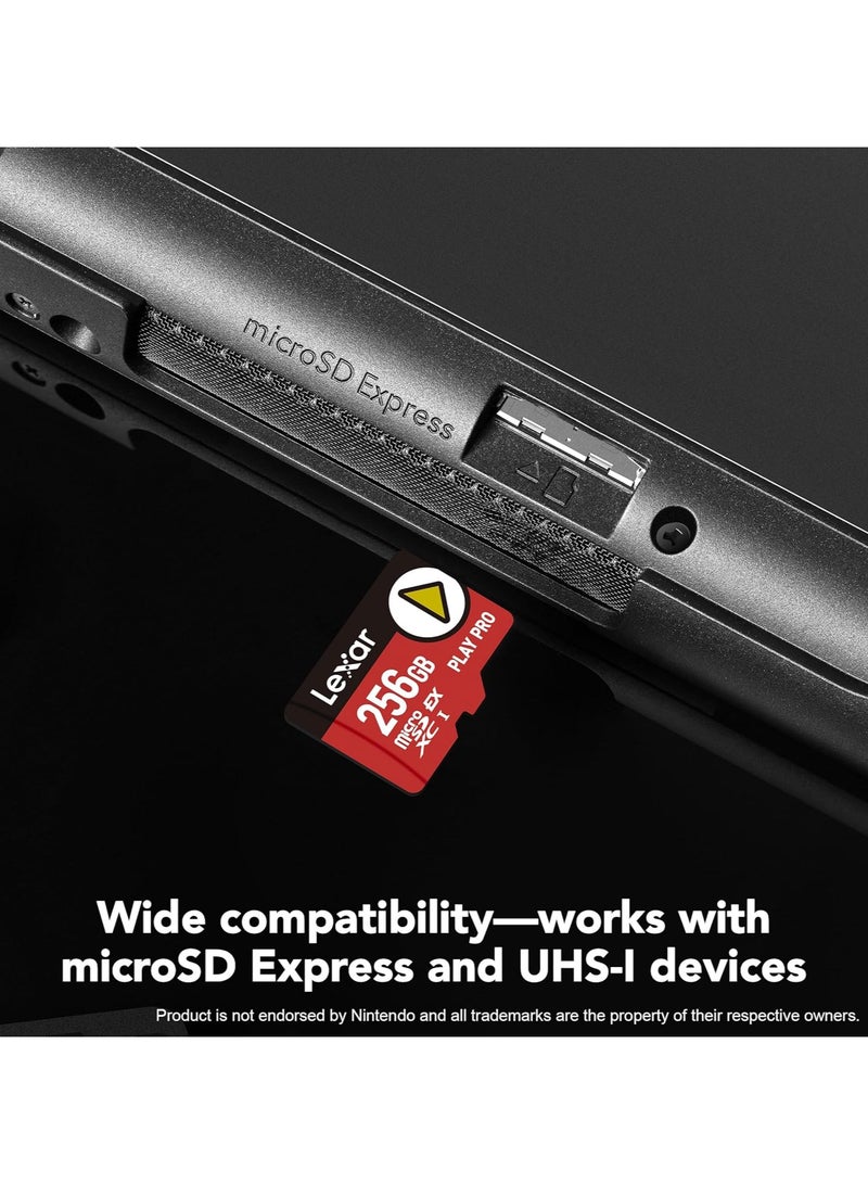 Lexar PLAY PRO 256GB microSDXC UHS-I Memory Card – Up to 900MB/s Read, 600MB/s Write – C10, U3, V30, A1 – LMSXPS0256G-BNNNG 256 GB - Image 2