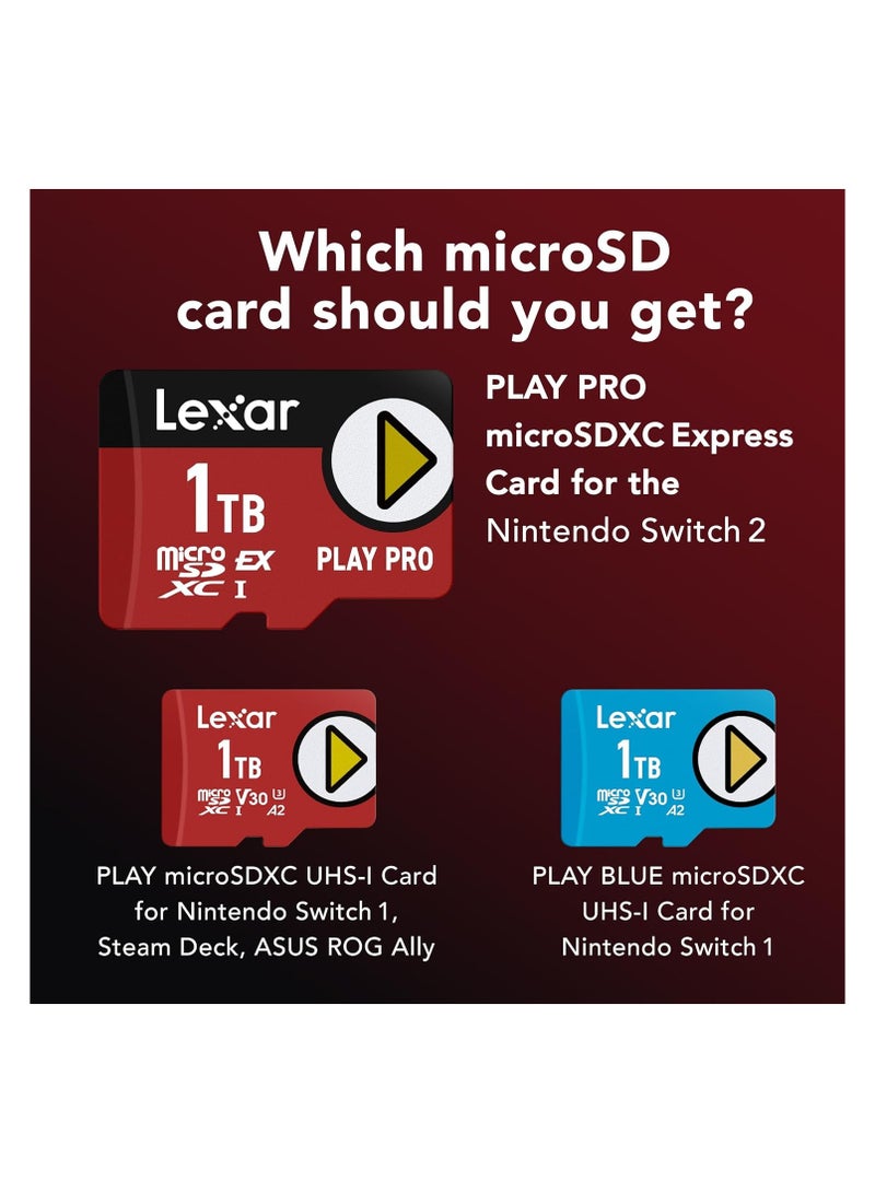 Lexar PLAY PRO 256GB microSDXC UHS-I Memory Card – Up to 900MB/s Read, 600MB/s Write – C10, U3, V30, A1 – LMSXPS0256G-BNNNG 256 GB - Image 5