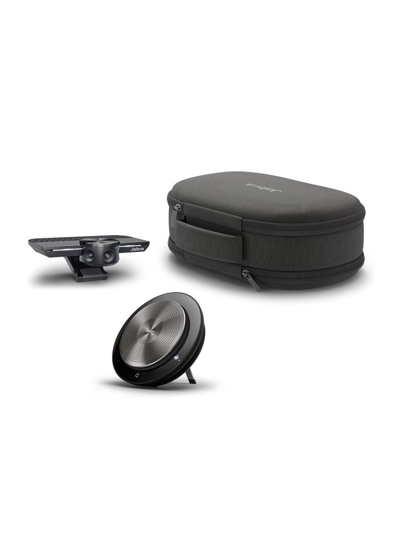 Jabra PanaCast Meet Anywhere Video Conference Bundle – Conference Room Camera with 180° Panoramic-4K View Speak 750 Conference Speakerphone, MS Teams Certified, Works with Zoom, Google Meet BLACK - Image 1