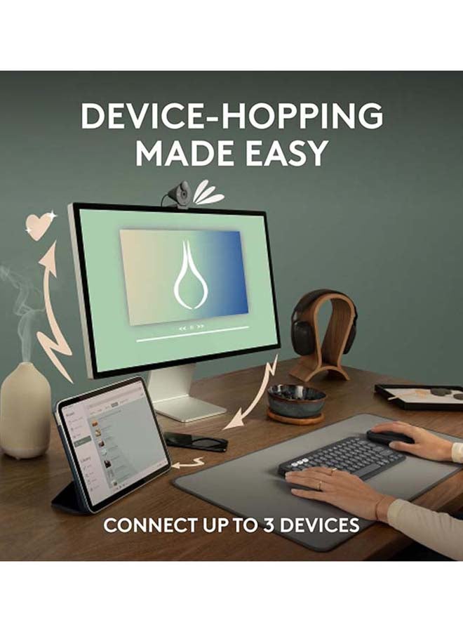 Logitech Renewed - Pebble Mouse 2 M350s, Slim Bluetooth Wireless Mouse, 3-Device Pairing, Customizable Middle Button, Silent Clicks, 400-4000 DPI Adjustable, Recycled Plastic, Compatible with Windows, macOS, Chromebook, Tonal Graphite | 910-007015 Graphite - Image 5