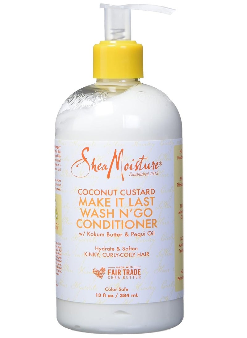 SheaMoisture Coconut Custard Conditioner 13 Ounce Pump (384ml) 384ml - Image 1
