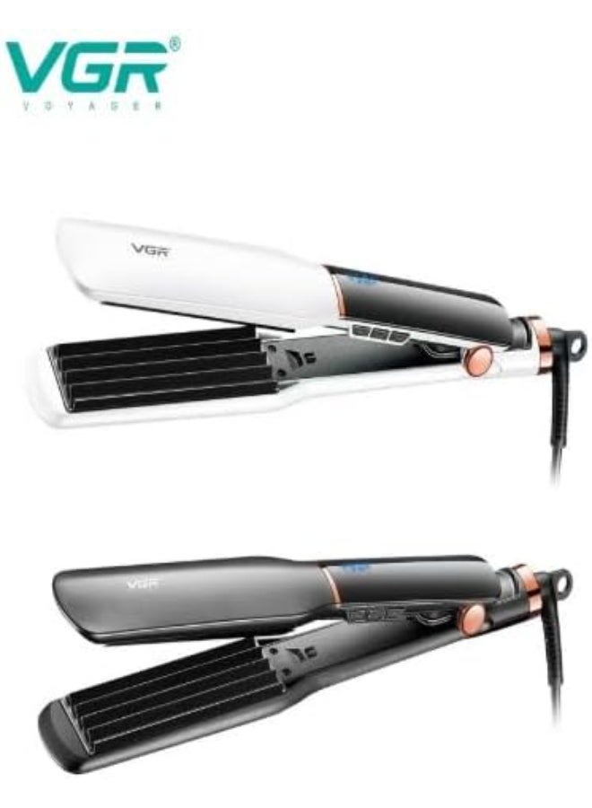 VGR Professional Hair Straightener, 38mm Ceramic Plates, 450°F Max Temperature, 7 Heat Settings, 2m Swivel Cord, LED Display - Image 1