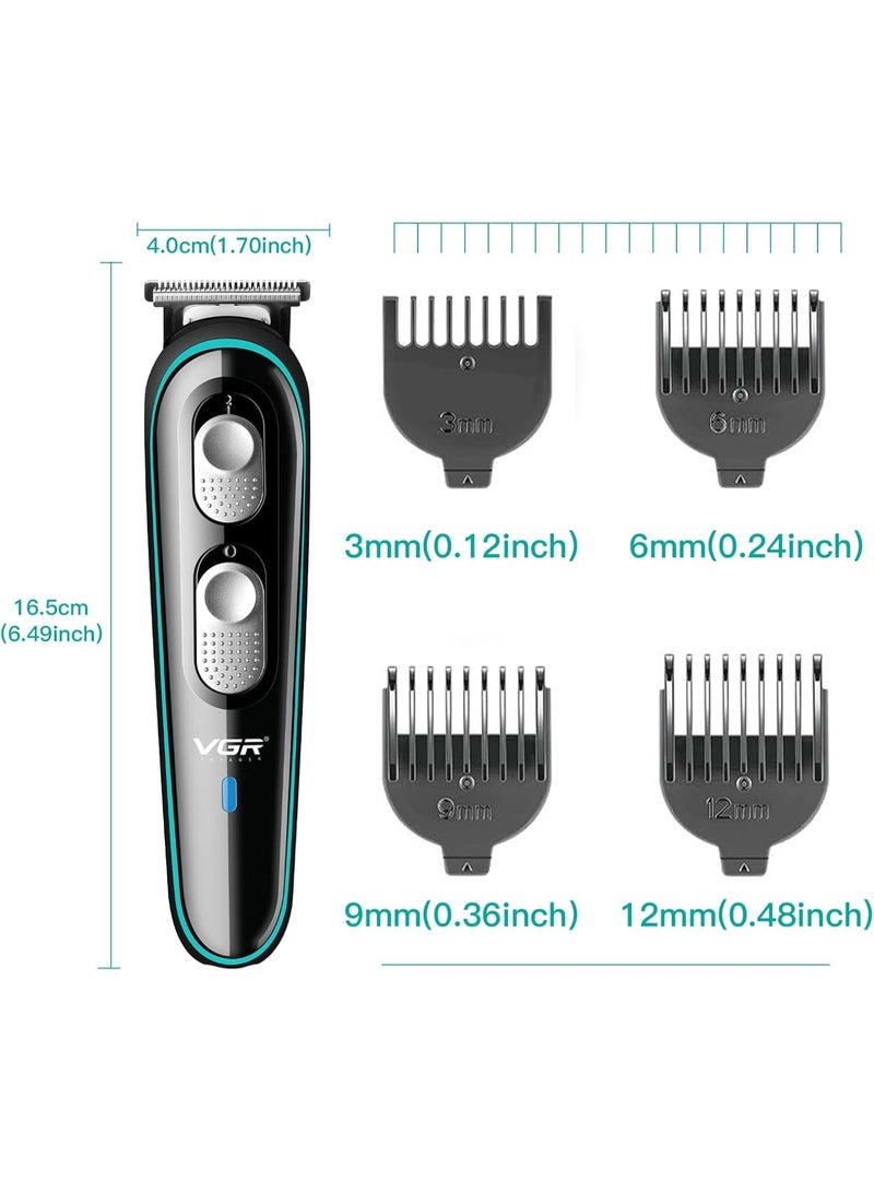 VGR V-055 Professional Hair Trimmer for Men | 4 Guide Combs, Corded & Cordless, Adjustable Blade | Beard & Hair Grooming | USB Charging with 120 Min Runtime - Black - Image 2