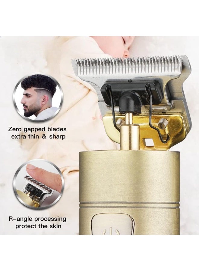 VGR V-076 Professional Cordless Shaver with LED Display, Stainless Steel Blades, USB Charging Cable, 3 Combs for Men, Runtime: 150 Minutes, 800mAh Li-ion Battery, Gold - Image 5