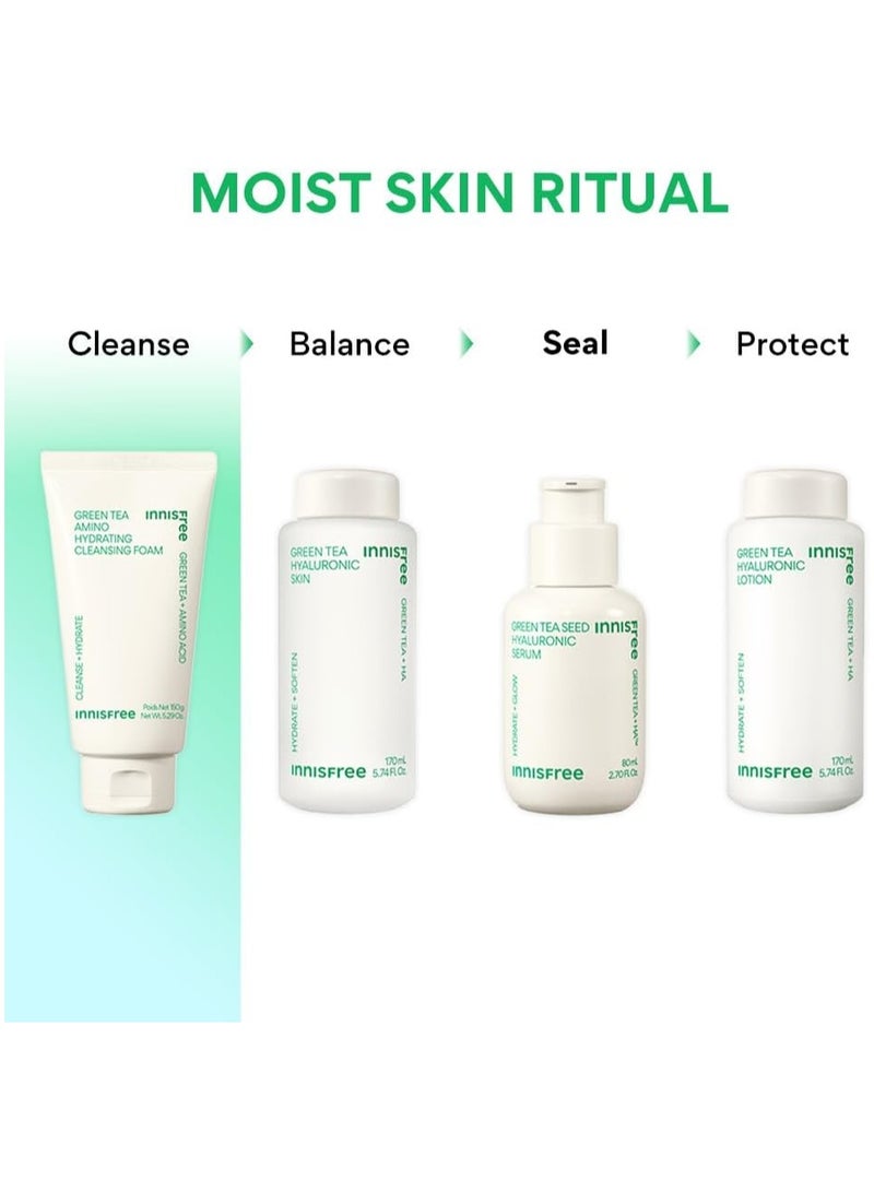 إنِّسفري رغوة تنظيف الأحماض الأمينية من شاي الأخضر من إينيسفري، خالية من الكبريتات، منظف وجه مرطب كوري برغوة لطيفة - Image 4