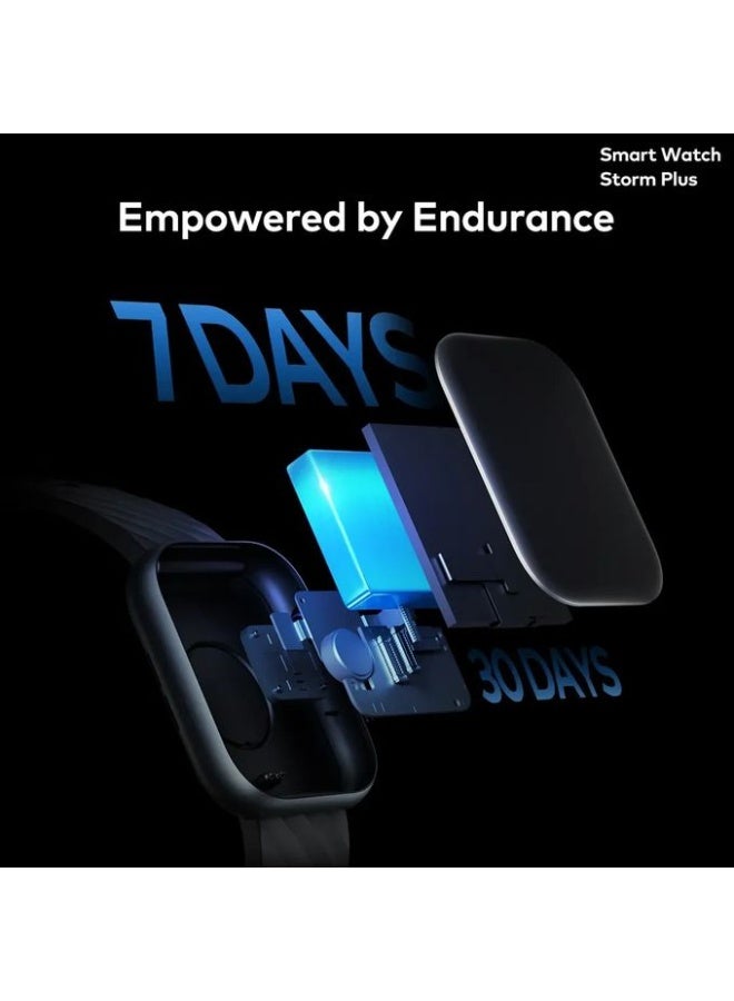 ITEL Smartwatch Storm Plus ISW-O15 2.01" Ultra-Large HD Screen | IP68 Water Resistance| Heart Monitor - Black - Image 5