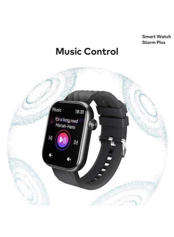 ITEL Smartwatch Storm Plus ISW-O15 2.01" Ultra-Large HD Screen | IP68 Water Resistance| Heart Monitor - Black - Image 3