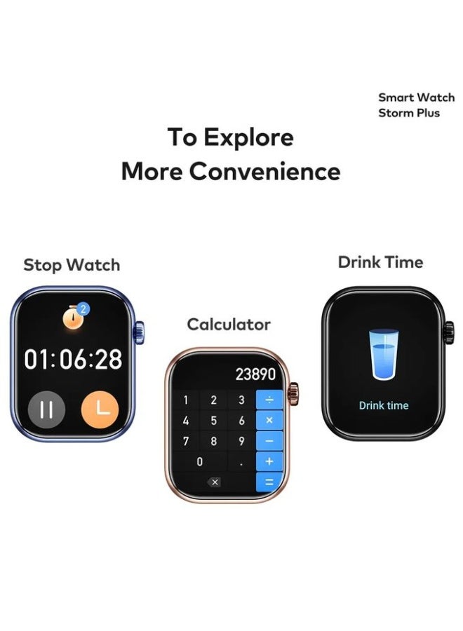 ITEL Smartwatch Storm Plus ISW-O15 2.01" Ultra-Large HD Screen | IP68 Water Resistance| Heart Monitor - Black - Image 4