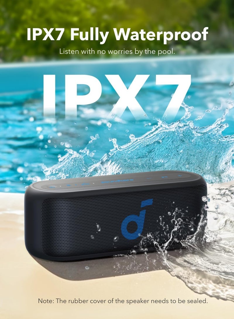 ساوند كور سماعة بلوتوث Soundcore من Anker Select 2S بقوة 20 واط، صوت ستيريو، تقنية BassUp، معادل صوت مخصص، اقتران ستيريو لاسلكي، مقاومة للماء IPX7 ومدة تشغيل 16 ساعة، سماعة محمولة للاستخدام المنزلي، والتخييم، والأنشطة الخارجية - Image 5