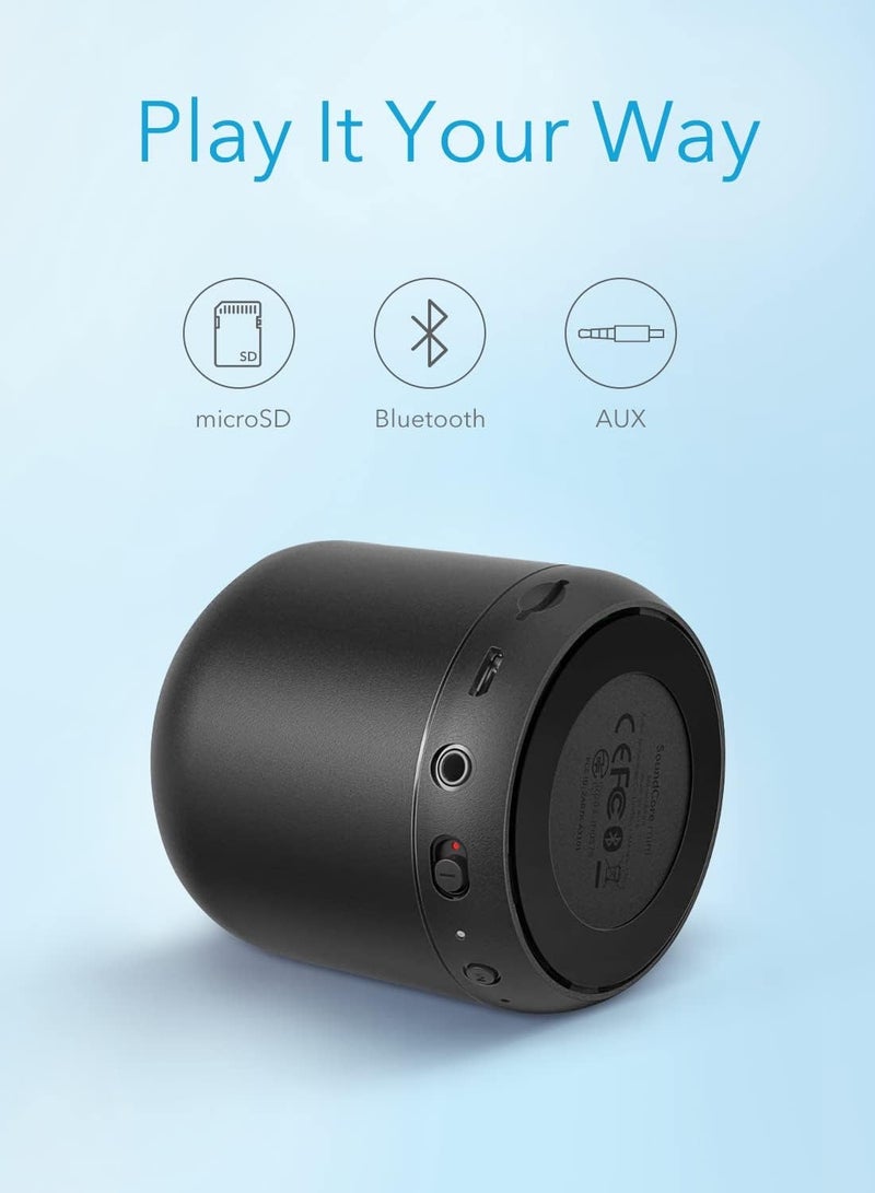 ساوند كور أنكر ساوندكور ميني، مكبر صوت بلوتوث فائق الحمل مع 15 ساعة من وقت التشغيل، نطاق بلوتوث 66 قدم، مكبر صوت لاسلكي مع صوت جهير معزز، ميكروفون لإلغاء الضوضاء، للاستخدام الخارجي، السفر، المنزل - Image 5