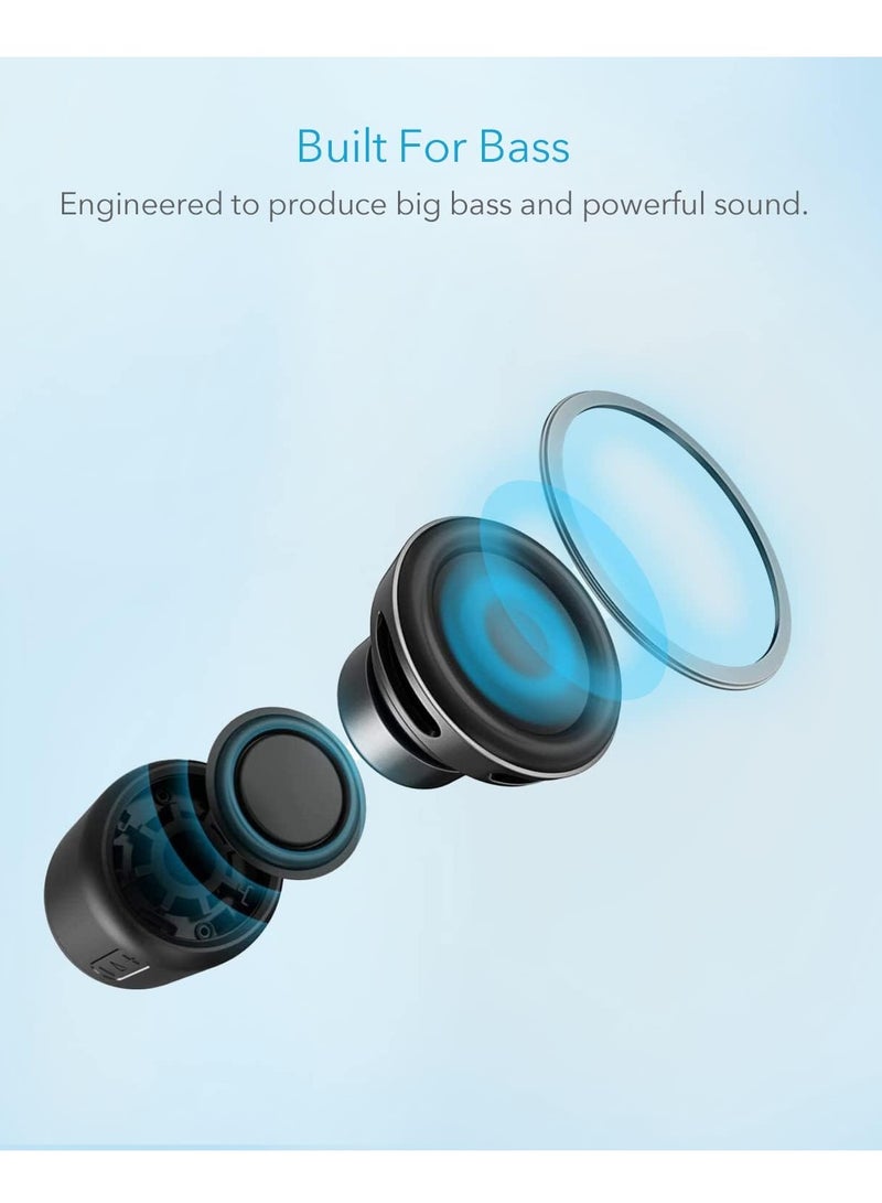 ساوند كور أنكر ساوندكور ميني، مكبر صوت بلوتوث فائق الحمل مع 15 ساعة من وقت التشغيل، نطاق بلوتوث 66 قدم، مكبر صوت لاسلكي مع صوت جهير معزز، ميكروفون لإلغاء الضوضاء، للاستخدام الخارجي، السفر، المنزل - Image 4