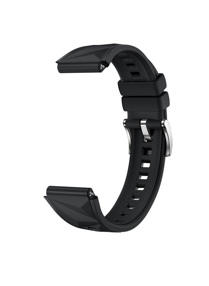 هواوي EasyFit 3 Black Pointed-tail Fluoroelastomer Strap 18mm - Black - Image 3