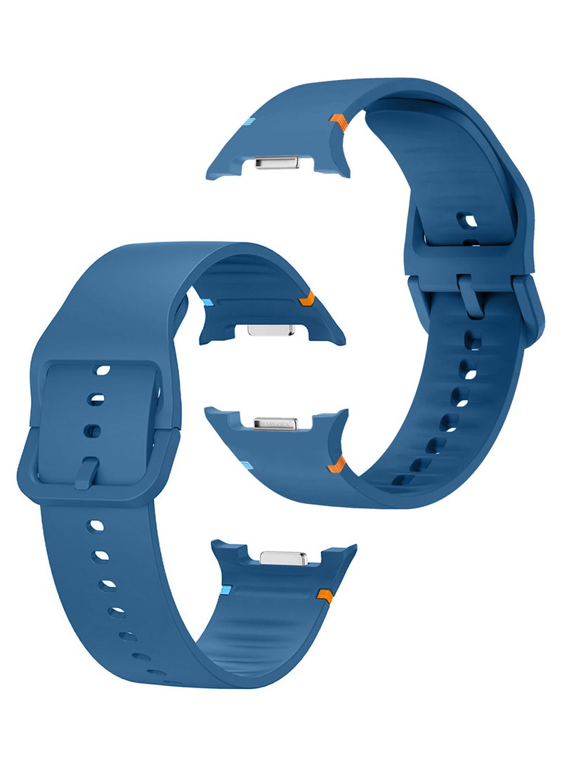 MARGOUN Sport Band for Galaxy Watch 8 40mm 44mm and Watch 8 Classic 46mm, Silicone Replacement Strap, M/L Size - Blue blue - Image 1