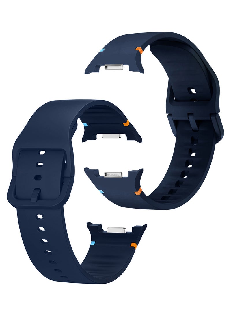 مارجون Sport Band for Galaxy Watch 8 40mm 44mm and Watch 8 Classic 46mm, Silicone Replacement Strap, M/L Size - Midnight Blue Midnight Blue - Image 1