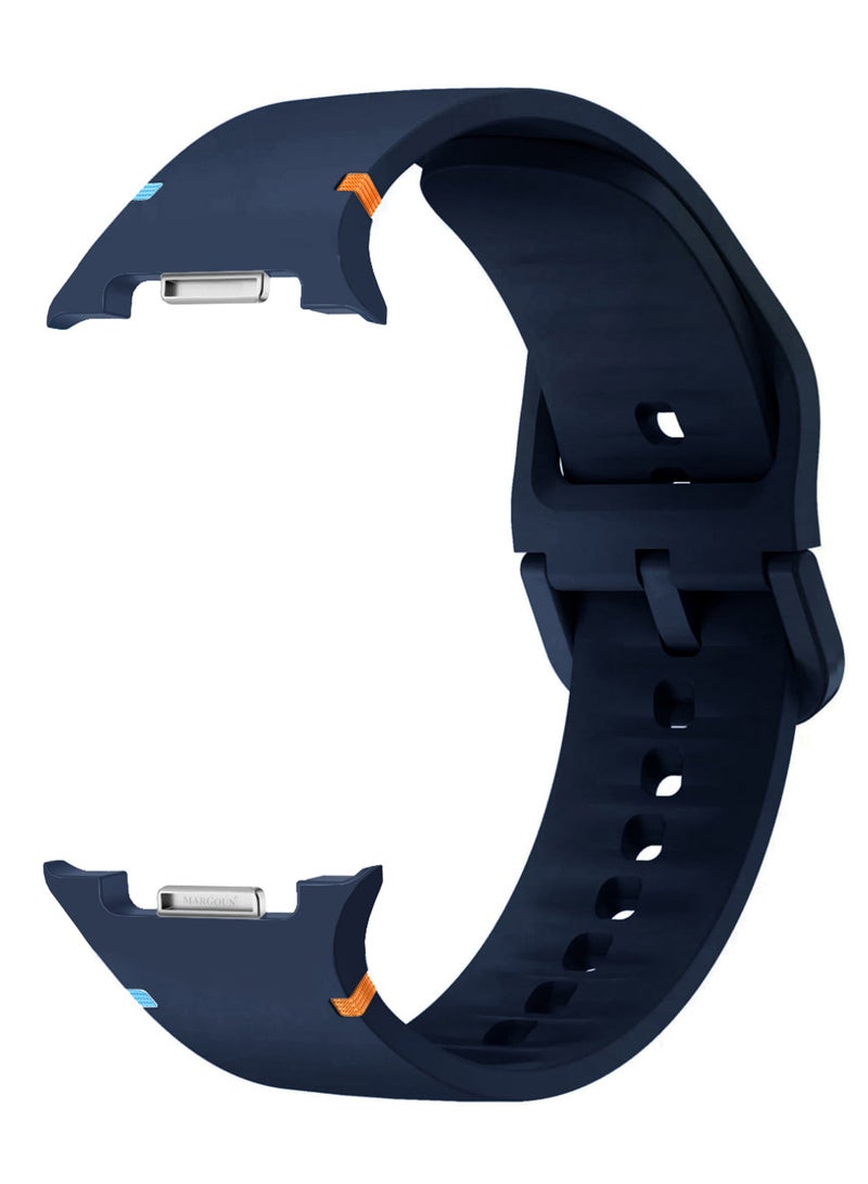 مارجون Sport Band for Galaxy Watch 8 40mm 44mm and Watch 8 Classic 46mm, Silicone Replacement Strap, M/L Size - Midnight Blue Midnight Blue - Image 2