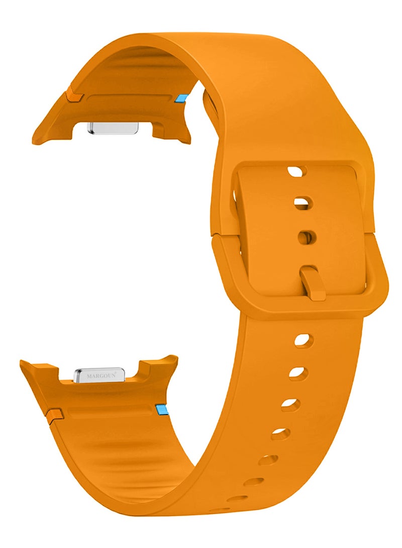 MARGOUN Sport Band for Galaxy Watch 8 40mm 44mm and Watch 8 Classic 46mm, Silicone Replacement Strap, M/L Size - Mustard Yellow Mustard Yellow - Image 3