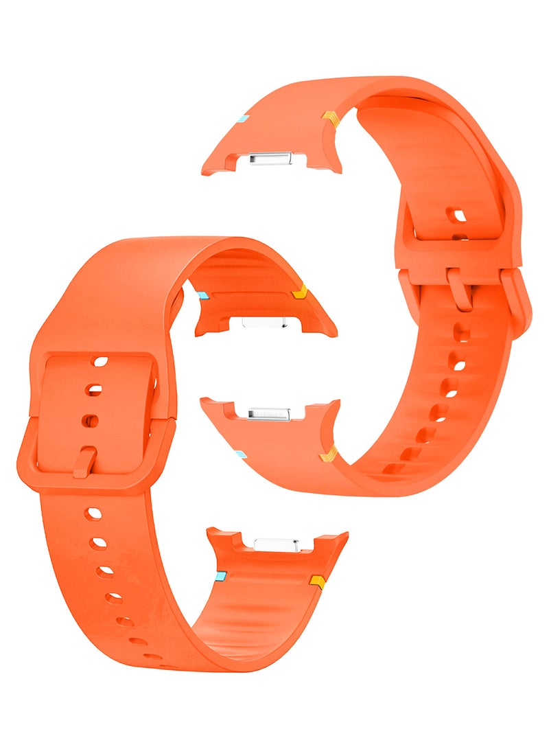 MARGOUN Sport Band for Galaxy Watch 8 40mm 44mm and Watch 8 Classic 46mm, Silicone Replacement Strap, M/L Size - Orange orange - Image 1