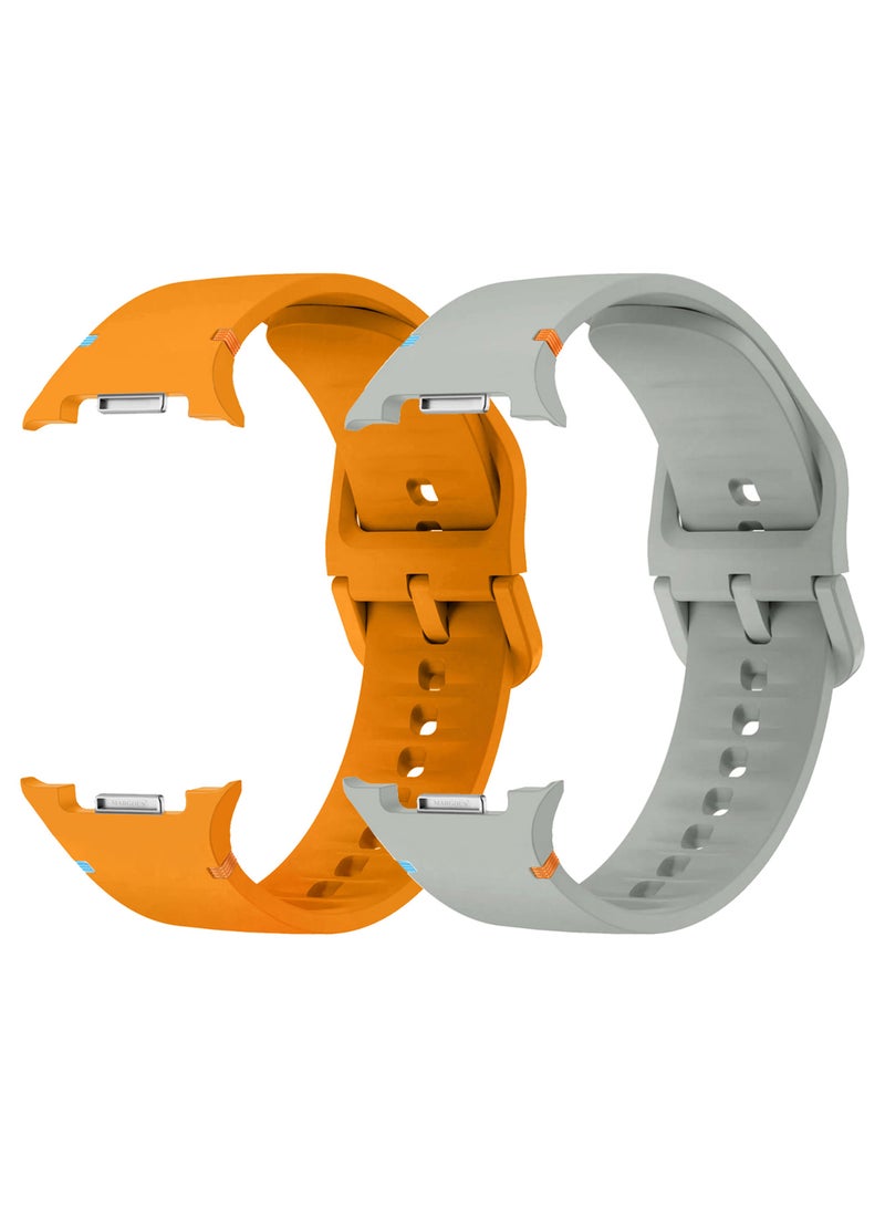 MARGOUN 2Packs Sport Band for Galaxy Watch 8 40mm 44mm and Watch 8 Classic 46mm, Silicone Replacement Strap, M/L Size Multicolour-6 - Image 1