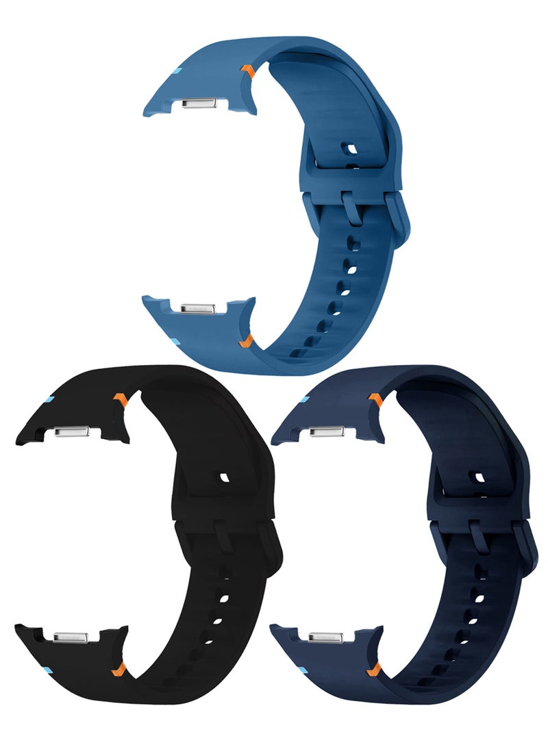 MARGOUN 3Packs Sport Band for Galaxy Watch 8 40mm 44mm and Watch 8 Classic 46mm, Silicone Replacement Strap, M/L Size Multicolour-30 - Image 1