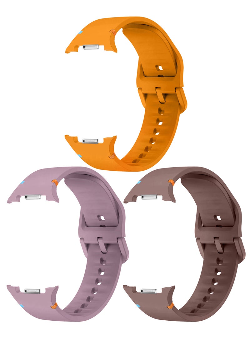 MARGOUN 3Packs Sport Band for Galaxy Watch 8 40mm 44mm and Watch 8 Classic 46mm, Silicone Replacement Strap, M/L Size Multicolour-24 - Image 1