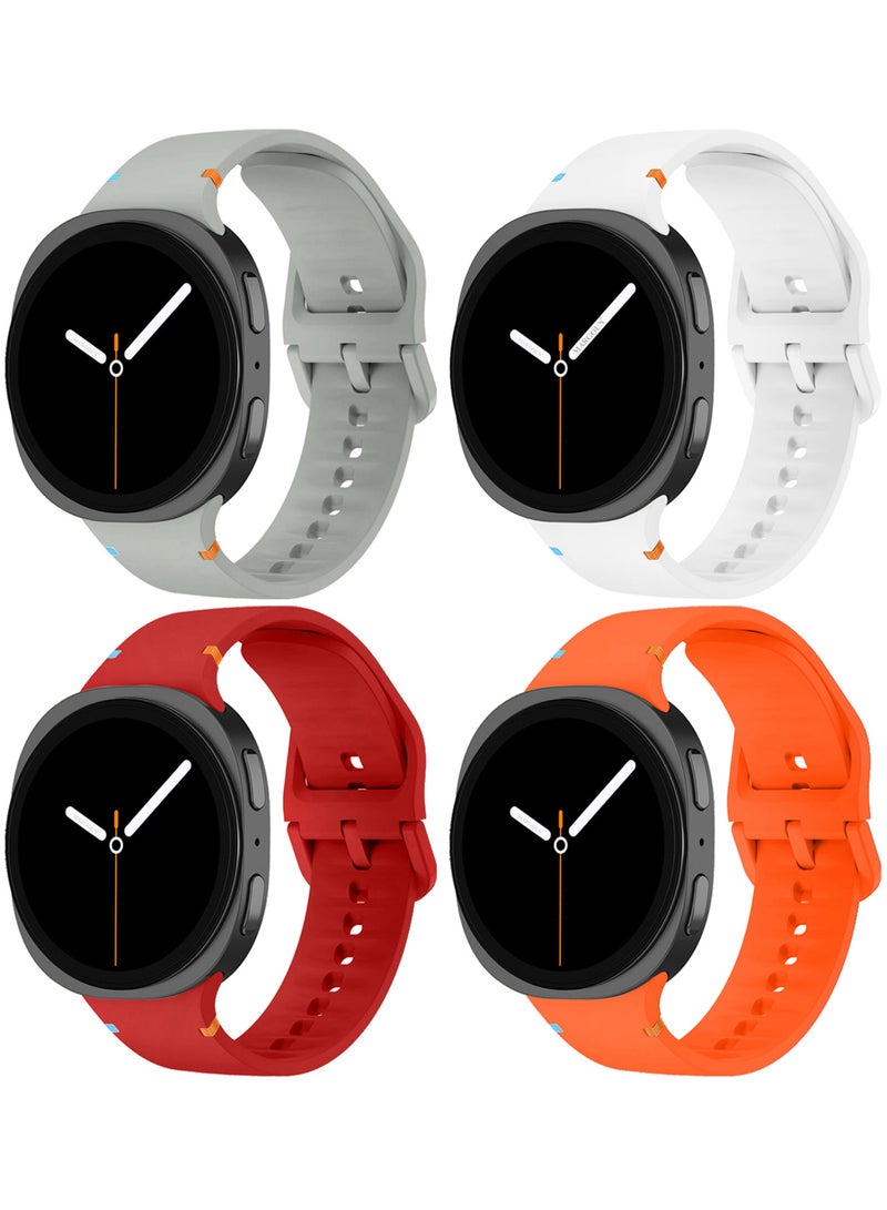 MARGOUN 4Packs Sport Band for Galaxy Watch 8 40mm 44mm and Watch 8 Classic 46mm, Silicone Replacement Strap, M/L Size Multicolour-31 - Image 2