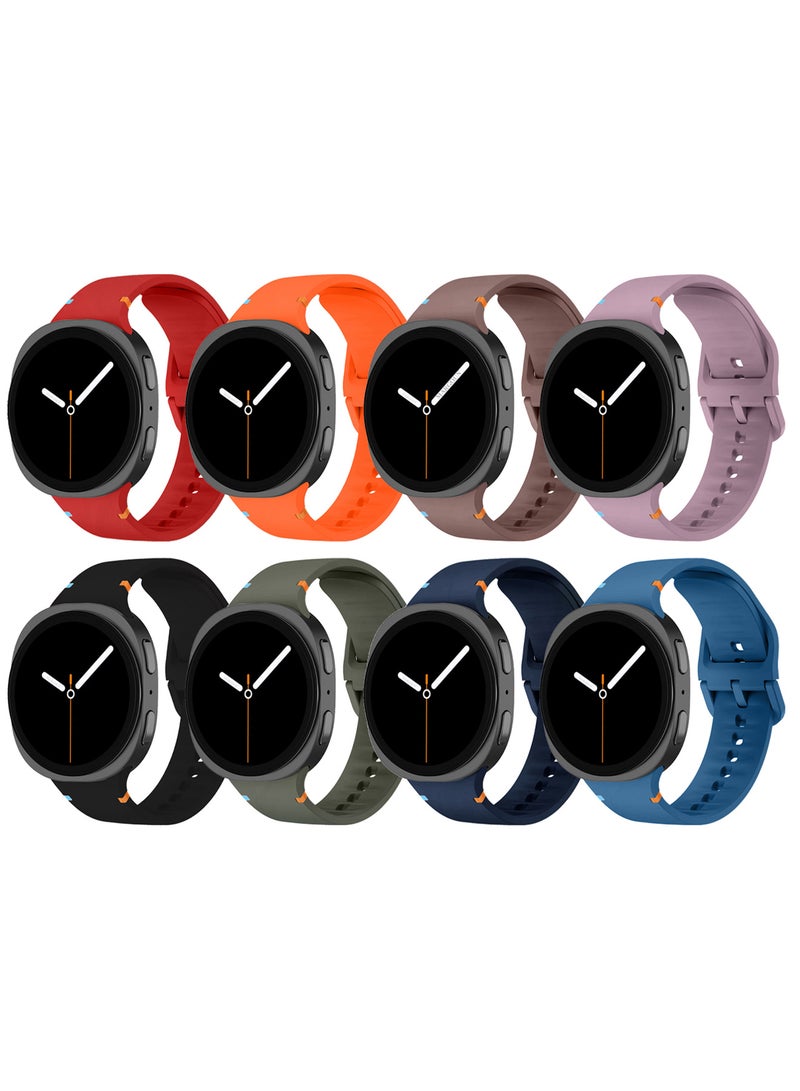 MARGOUN 8Packs Sport Band for Galaxy Watch 8 40mm 44mm and Watch 8 Classic 46mm, Silicone Replacement Strap, M/L Size Multicolour-39 - Image 2