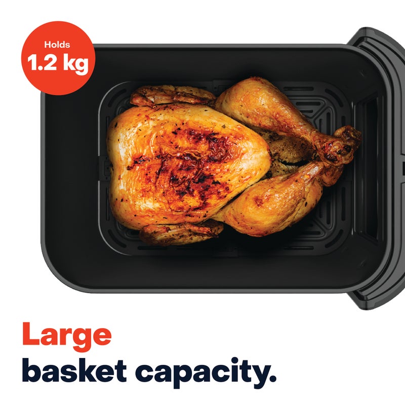 نيوتري كوك Air Fryer Slim, 5L with Air Fryer Liners, Large Basket, Space-Saving Slim Design, Air Fry, Bake, Reheat, with 5 Presets, Clear Window & Light, AFS100Combo, Black, 1500 Watts, AFS100Combo, Black 5 L 1500 W AFS100combo black - Image 2