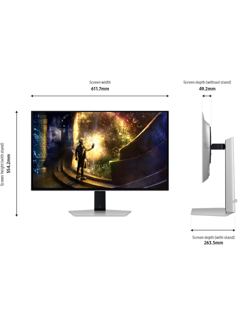 SAMSUNG 27 Odyssey OLED G6 (G61SD) QHD 240Hz 0.03ms FreeSync Premium Pro Gaming Monitor with Sleek Metal Design Silver - Image 4