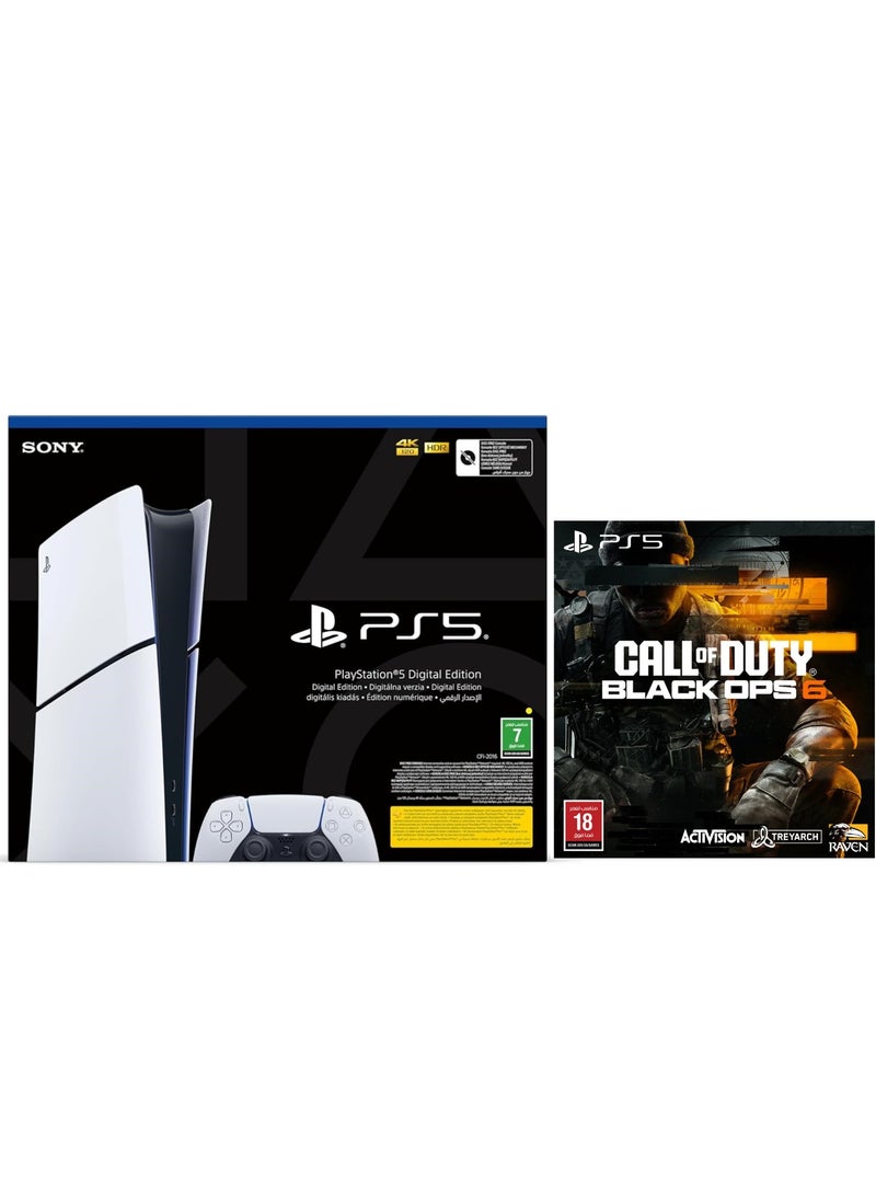 Sony PlayStation 5 Slim Digital Console With Call Of Duty Black Ops 6 Voucher - (KSA VERSION) - Image 1
