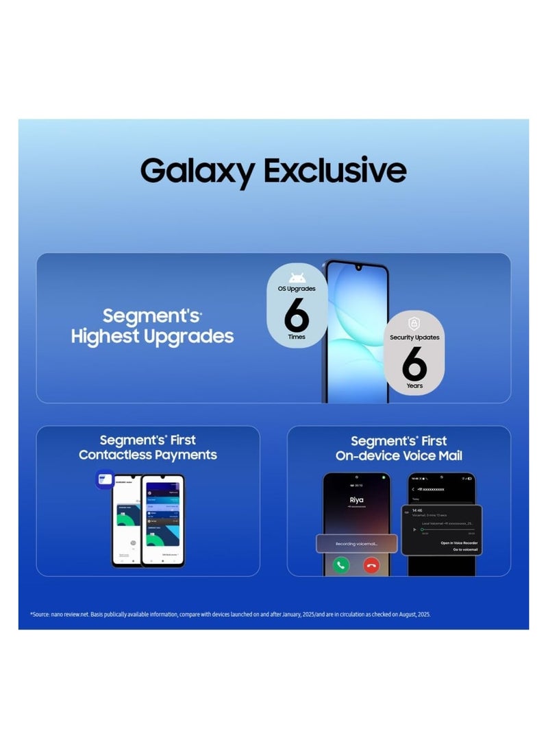 سامسونج Galaxy A17 5G Blue (6 GB RAM / 128 GB Storage) Android Smartphone | With Charger | 6x OS Upgrades, Large Display, 50MP OIS Camera | Indian Verson - Image 5