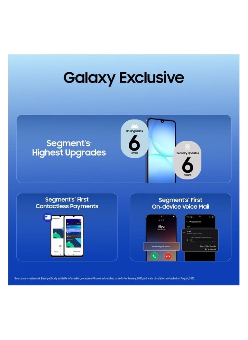 سامسونج جالاكسي A17 5G رمادي (6 جيجابايت رام / 128 جيجابايت تخزين) هاتف ذكي بنظام أندرويد | مع شاحن | 6 ترقيات لنظام التشغيل، شاشة كبيرة، كاميرا 50 ميجابكسل OIS | النسخة الهندية - Image 5