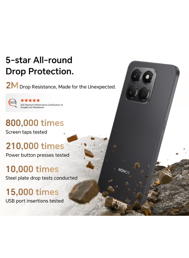 هونور X7d 5G ثنائي الشريحة أسود مخملي 6GB RAM 128GB - نسخة الشرق الأوسط - Image 5