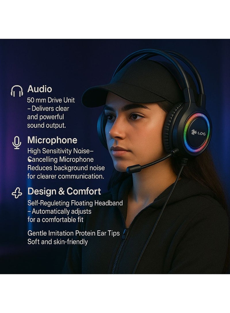 لوج سماعة الألعاب السلكية H402 للكمبيوتر و PS5 و PS4 و Xbox و Nintendo Switch - Image 3