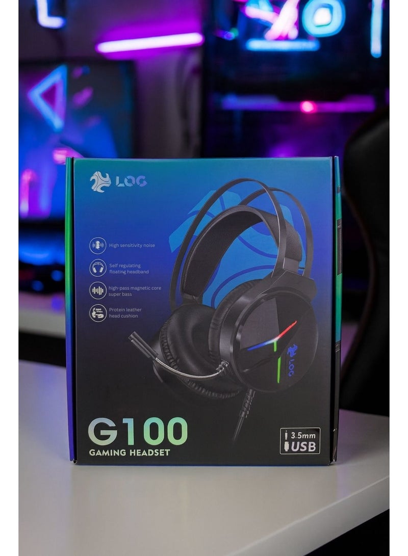 LOG G100 Wired Gaming Headset for PC & PS5 & PS4, Xbox, Nintendo Switch - Image 3